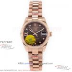 N9 Factory 904L Rolex Datejust 28mm President Women's Watch - Chocolate Dial NH05 Automatic 